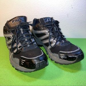 Fila Men’s size 13 Black running/Casual Shoes Sneakers low top lace up